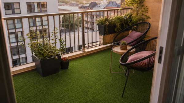 terasse-kunstrasen Gebrauchter Kunstrasen für Garten und Terasse - A-Ware